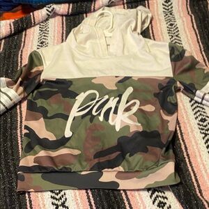 PINK women’s  Camo Hoodie and and matching stretchpants